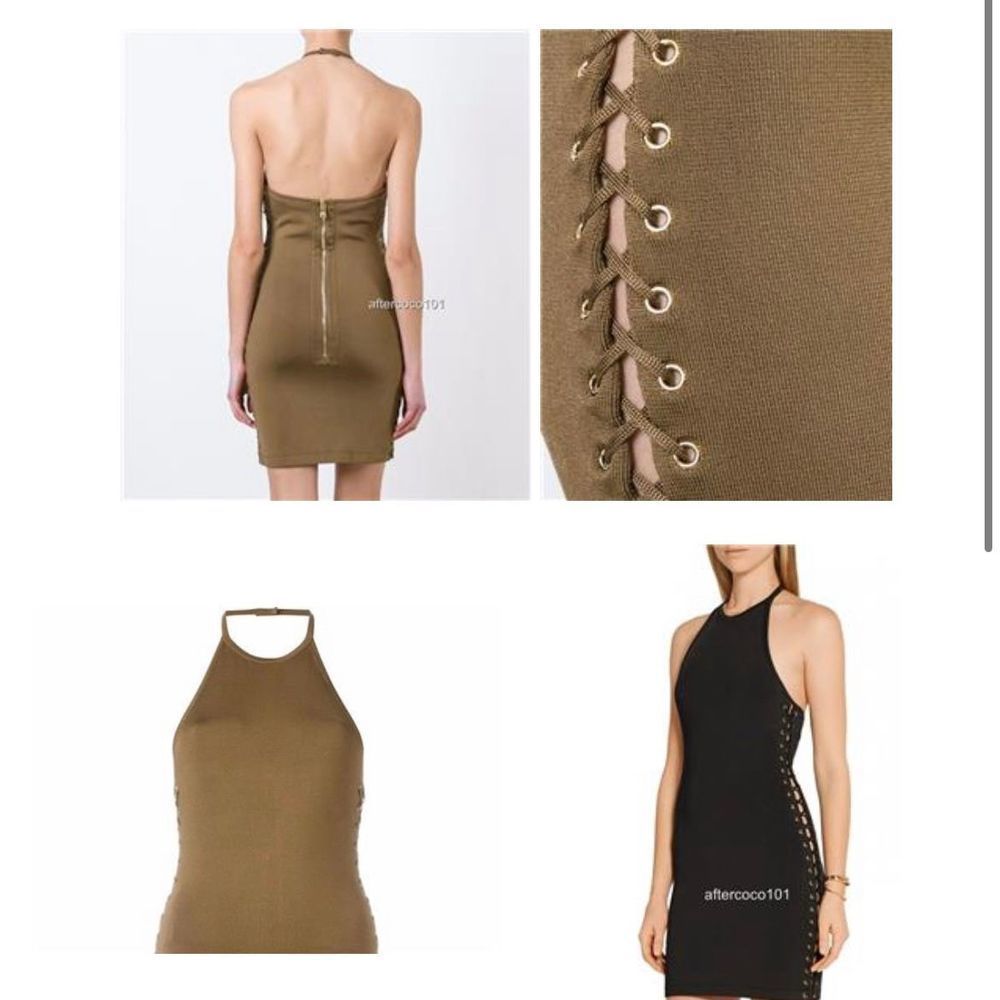 🌟 Balmain GOLD Mini Halter Dress | Size FR 40 / US Size 8 🌟
